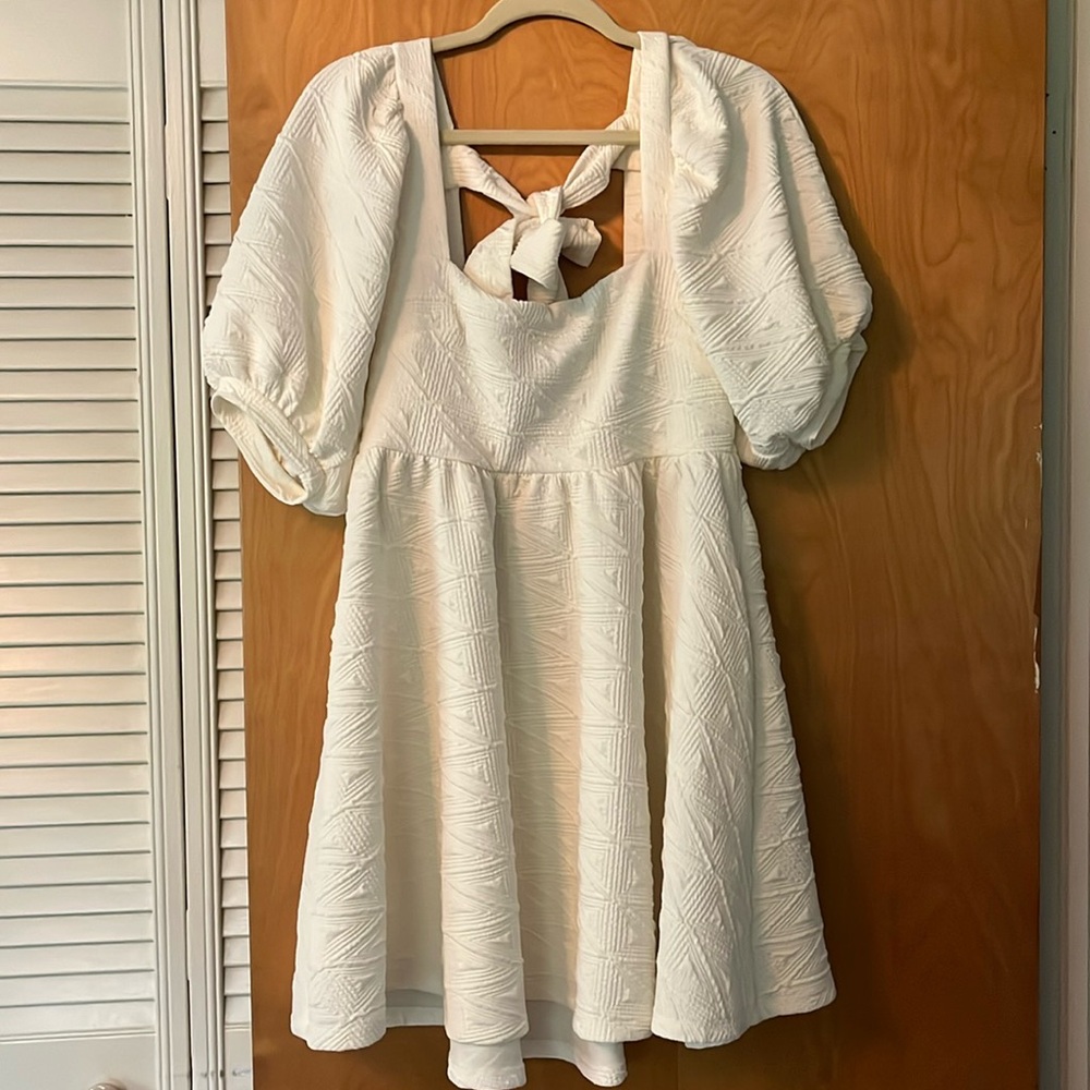 Free People Ivory Violet Mini Dress